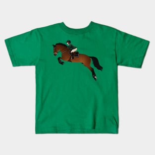 Bay Show Jumper - Equine Rampaige Kids T-Shirt